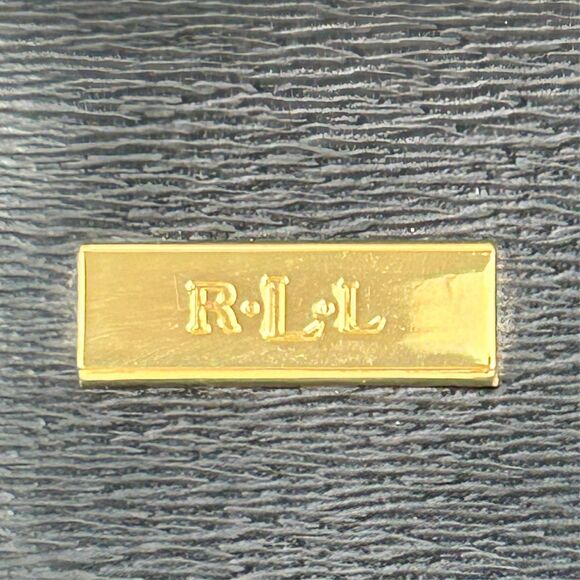 Ralph Lauren Sabine Dome Satchel Shoulder Bag Black Leather Gold HW Luxury Purse - Picture 8 of 16